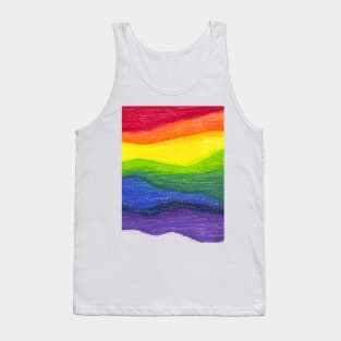 Colored pencil rainbow Tank Top